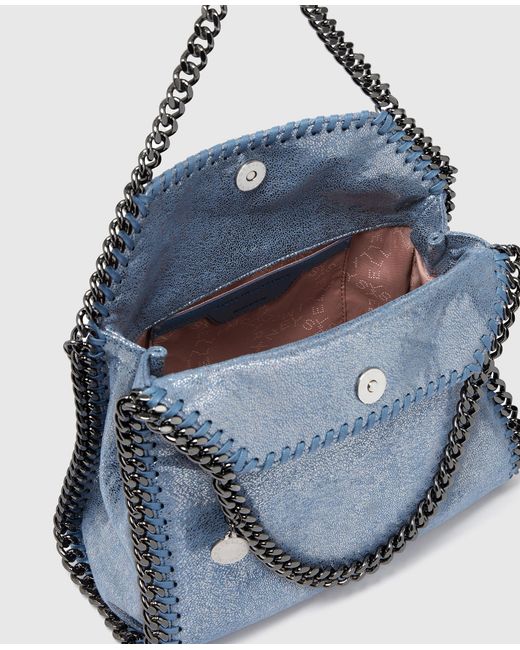 Stella McCartney Blue Falabella Iridescent Mini Tote Bag