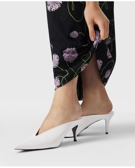 Stella McCartney White Brushed Heeled Mules