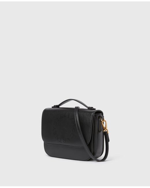 Stella McCartney Black Logo Messenger Crossbody Bag, One Size