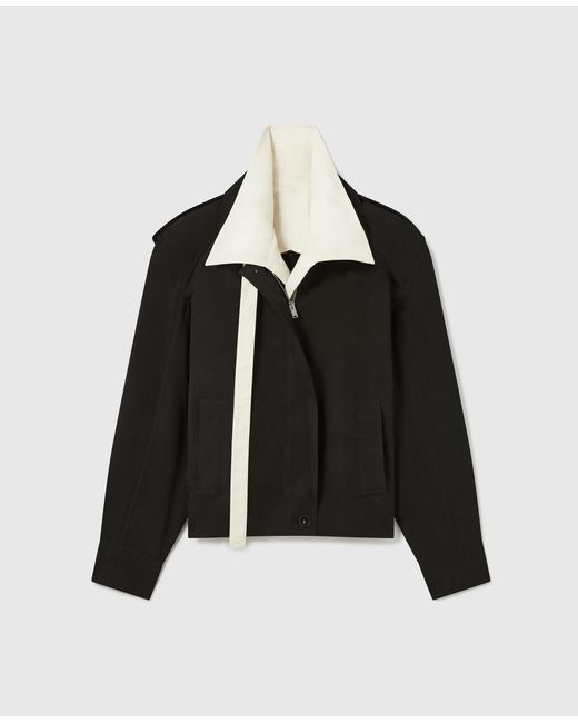 Stella McCartney Black Washed Cotton Double-layer Jacket