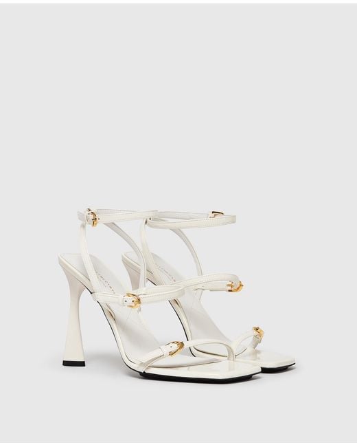 Stella McCartney White Elsa Patent Heeled Sandals