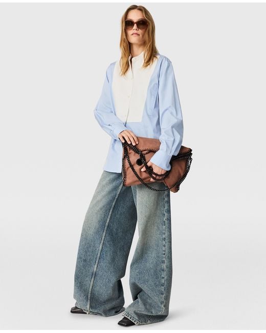 Stella McCartney Blue Tuxedo Bib Poplin Shirt