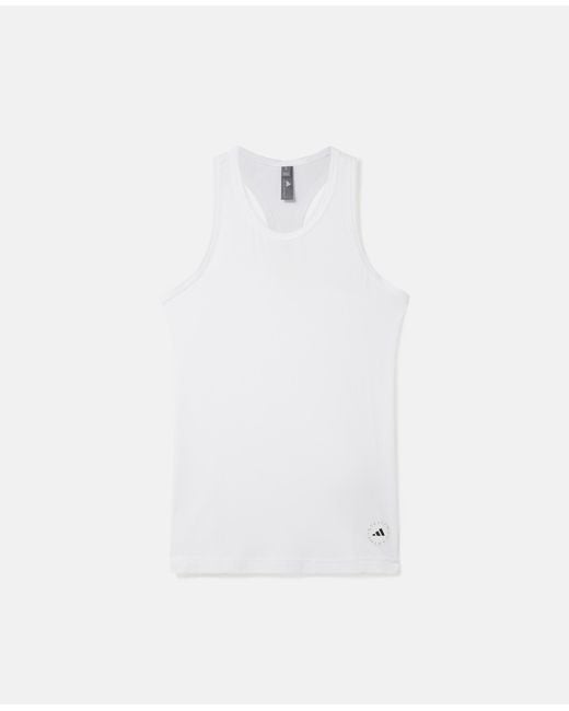 Stella McCartney White Truecasuals Sportswear Rib Racerback Tank Top