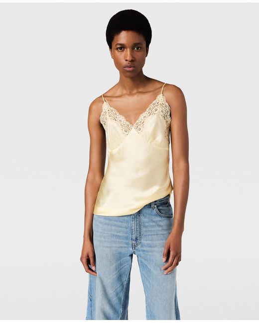 Stella McCartney Natural Lace Trim Slip Top