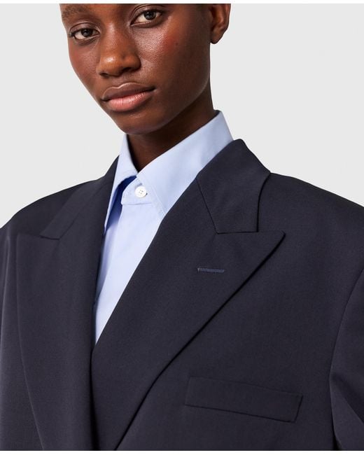 Stella McCartney Blue Oversized Double-Breasted Blazer
