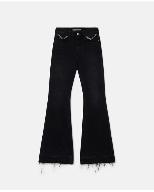 Stella McCartney Black Falabella Flared Leg Jeans