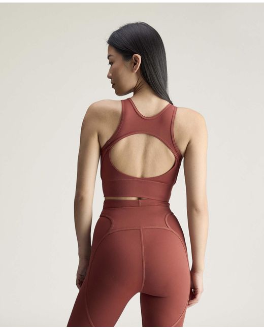 Stella McCartney Red Truestrength Sleeveless Yoga Crop Top