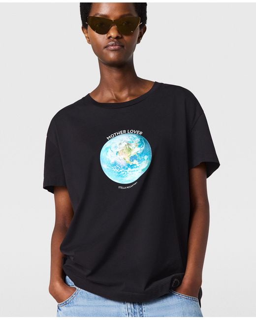 Stella McCartney Black Mother Lover T-shirt