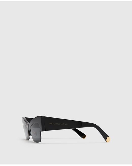 Stella McCartney White Medallion Geometric Sunglasses