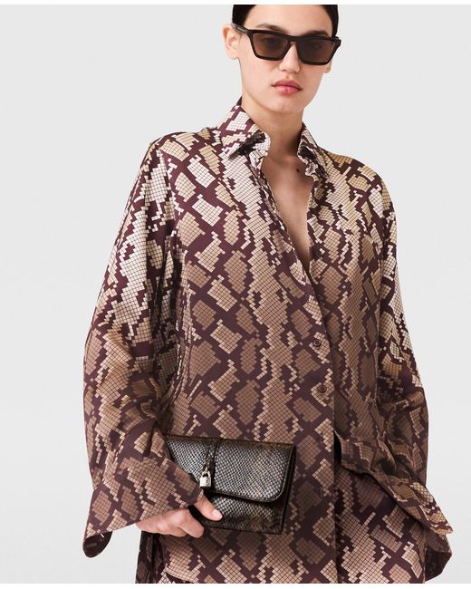 Stella McCartney Brown Ryder Flap Crossbody Bag