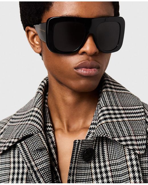 Stella McCartney Black Chunky Straight-edge Sunglasses