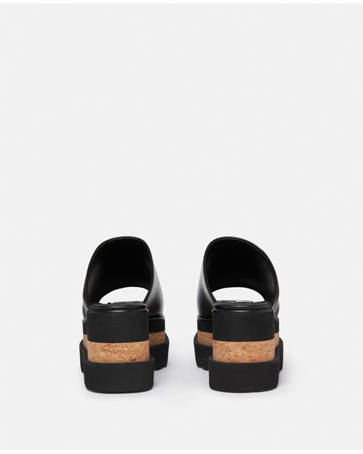 Stella McCartney White Sneak-Elyse Platform Sandals, , Ebony