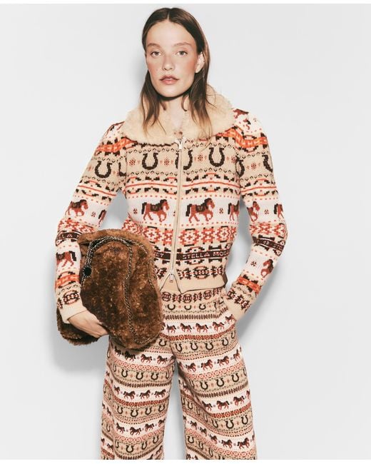 Stella McCartney Blue Fair Isle Wool Pants