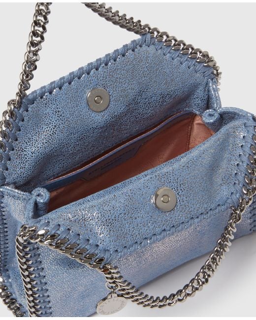 Stella McCartney Blue Dotted Falabella Tiny Tote Bag