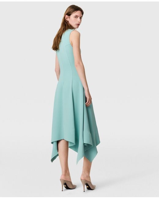 Stella McCartney Blue Asymmetric Hem Midi Dress