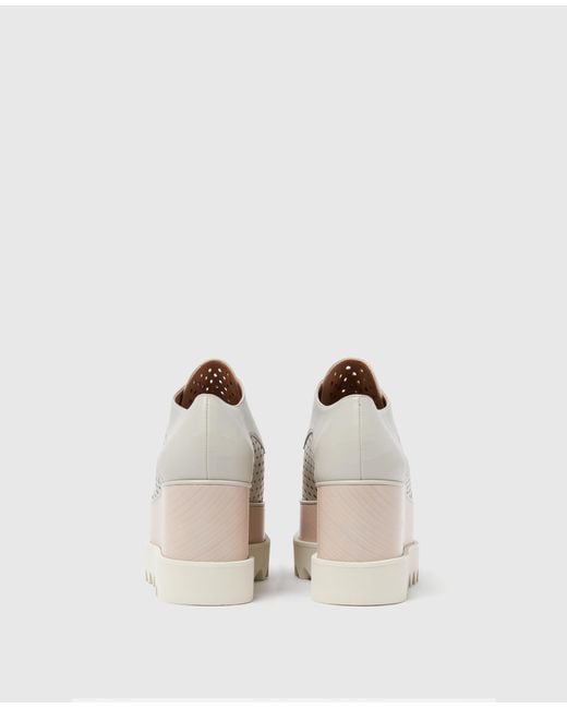 Stella McCartney White Elyse Perforated Platforms