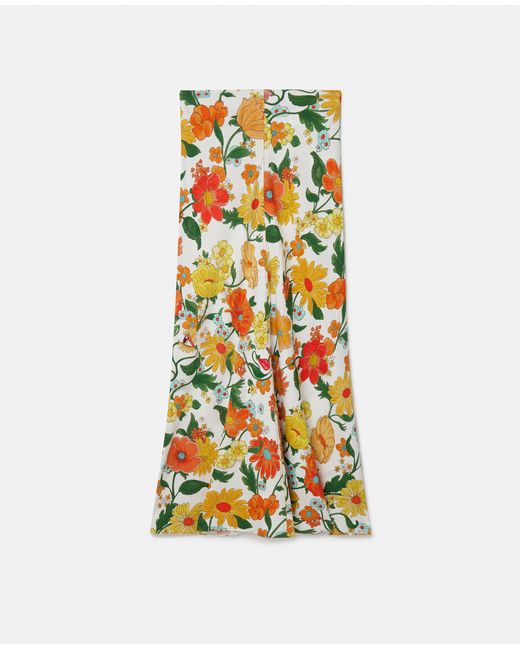 Stella McCartney White Lady Garden Print Maxi Skirt