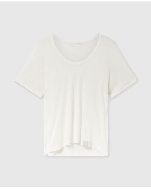 Stella McCartney White Semi-sheer Knit Crewneck T-shirt