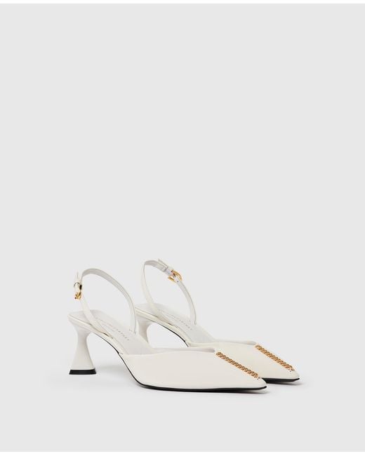 Stella McCartney White Elsa Patent Slingbacks