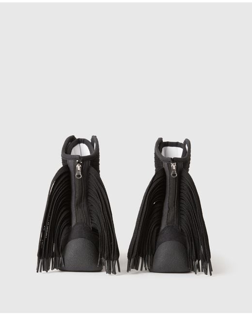 Stella McCartney Black Rasant Fringe High-Top Sneakers