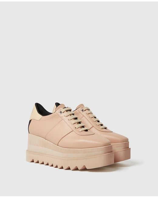 Stella McCartney White Sneak-Elyse Platform Sneakers