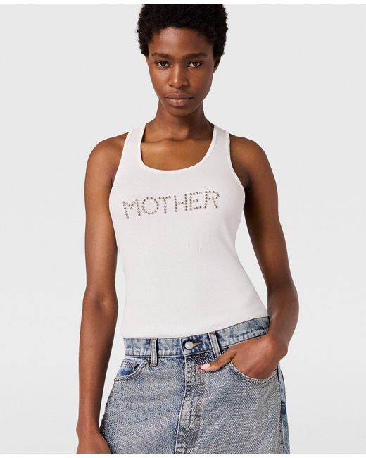Stella McCartney White Mother Studded Tank Top
