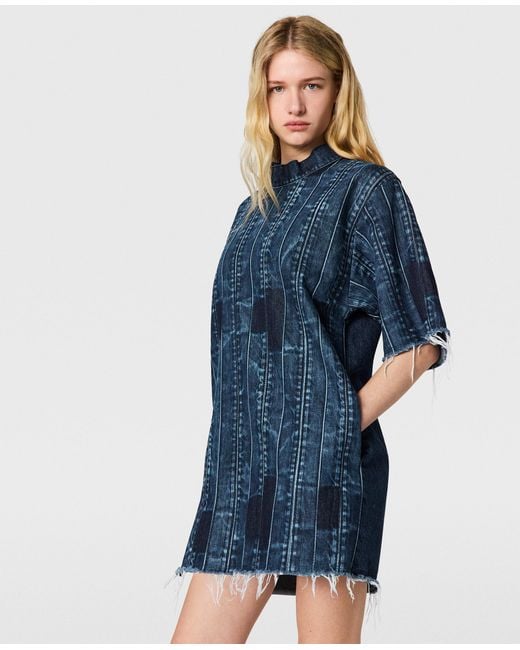 Stella McCartney Blue Waistband Detail T-Shirt Dress