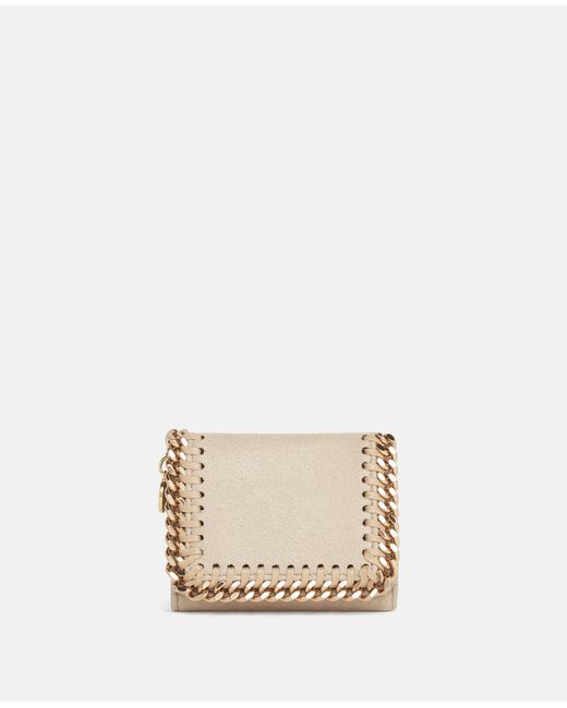 Stella McCartney Natural Falabella Tri-Fold Wallet, One Size