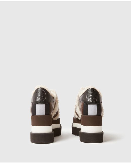 Stella McCartney Brown Vegan Plush-lined Sneak-elyse