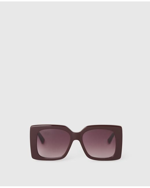 Stella McCartney Purple Oversized Square Gradient Sunglasses, One Size