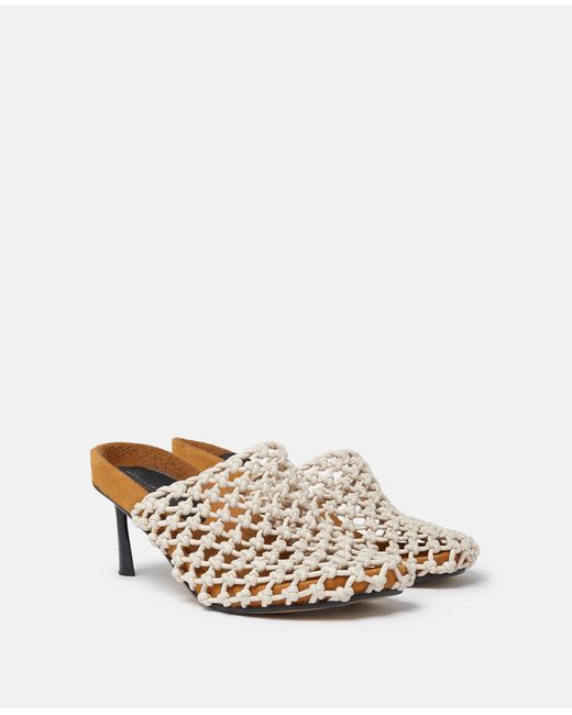 Stella McCartney Natural Terra Recycled Knotted Net Mules