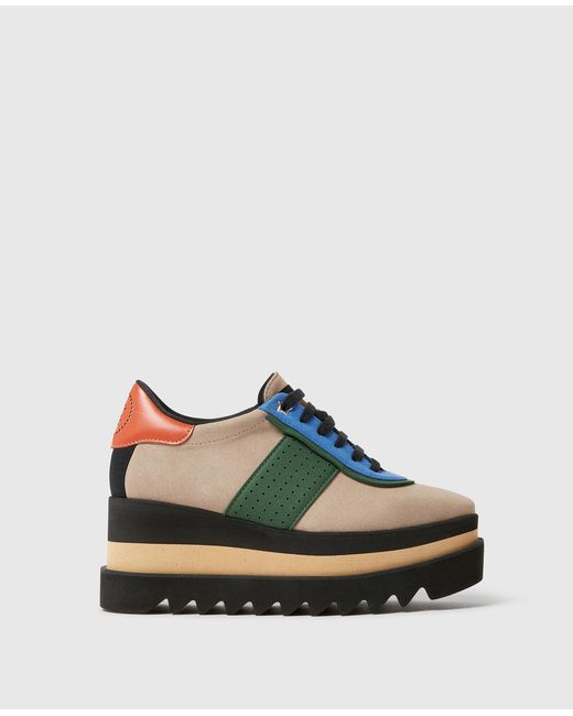Stella McCartney Green Sneak-Elyse Platform Sneakers
