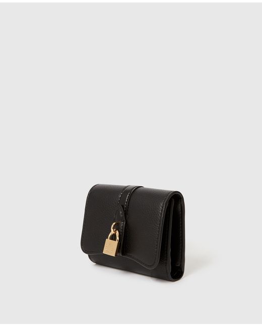 Stella McCartney Black Ryder Tri-Fold Wallet, One Size