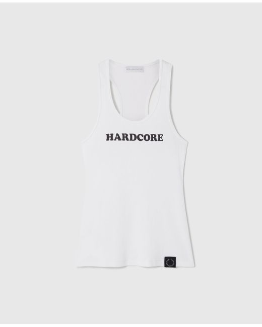 Stella McCartney White Hardcore Slogan Tank Top