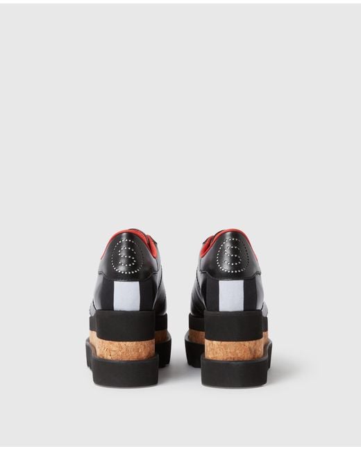 Stella McCartney Black Sneak-Elyse Platform Lace-Up Sneakers