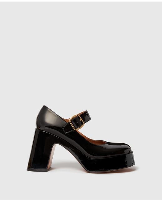 Stella McCartney Black Patent Heeled Mary Janes