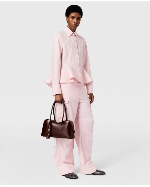 Stella McCartney Pink Peplum Cotton Shirt
