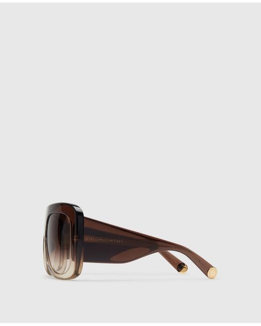 Stella McCartney Multicolor Chunky Straight-edge Sunglasses