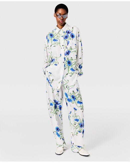 Stella McCartney Blue Cornflower Print Trousers