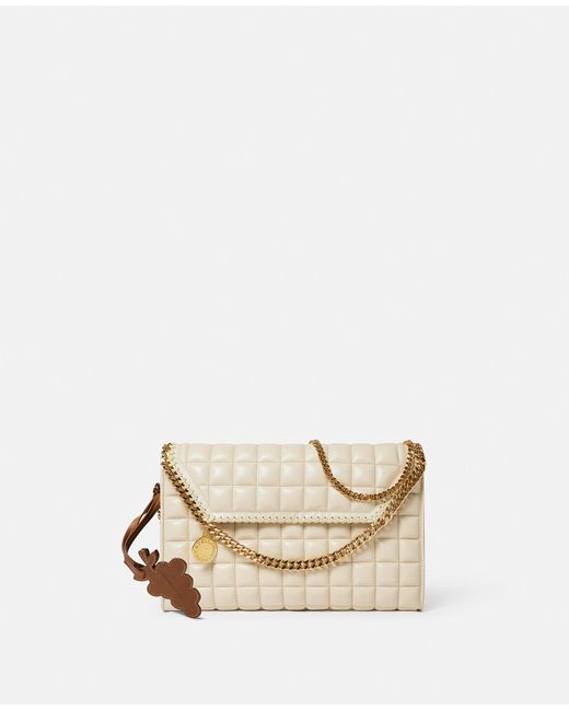 Stella McCartney White Falabella Square Quilted Wallet Shoulder Bag