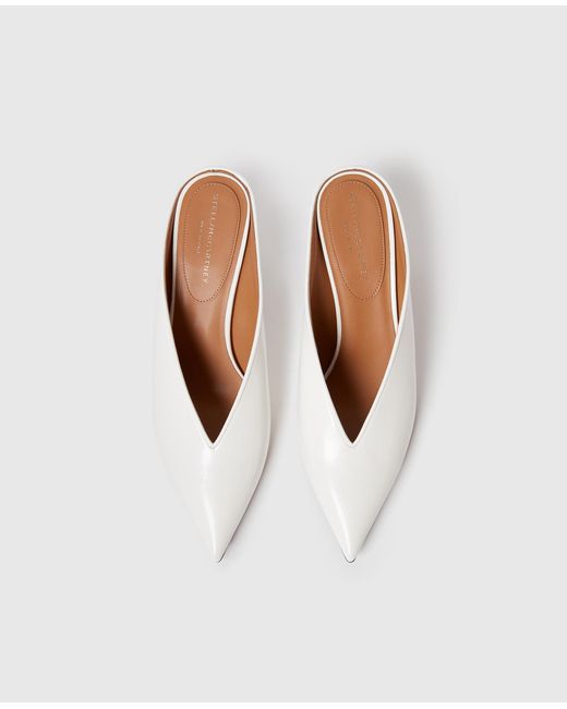 Stella McCartney White Brushed Heeled Mules