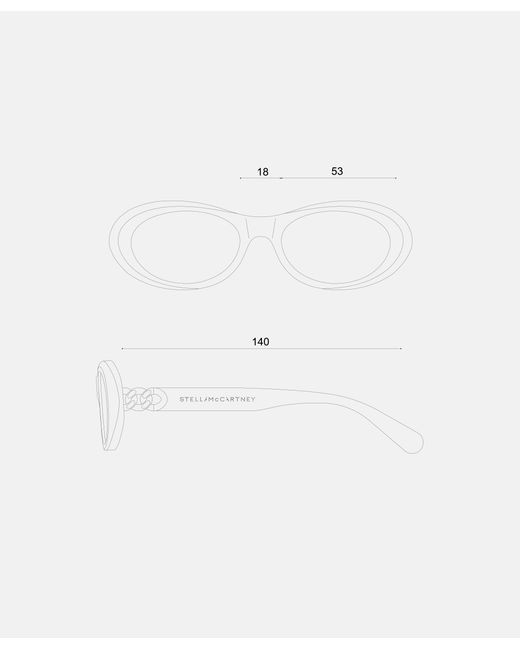 Stella McCartney Multicolor Logo Oval Sunglasses
