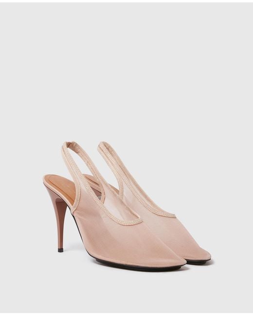 Stella McCartney Pink Slingback Stretch Mesh Pumps