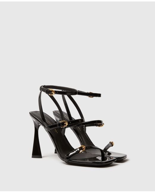 Stella McCartney White Elsa Patent Heeled Sandals