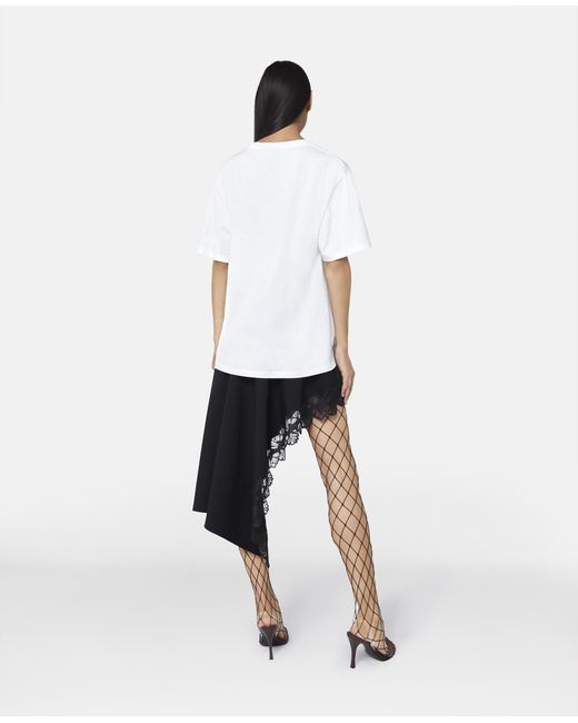 Stella McCartney White Diamanté Logo T-shirt