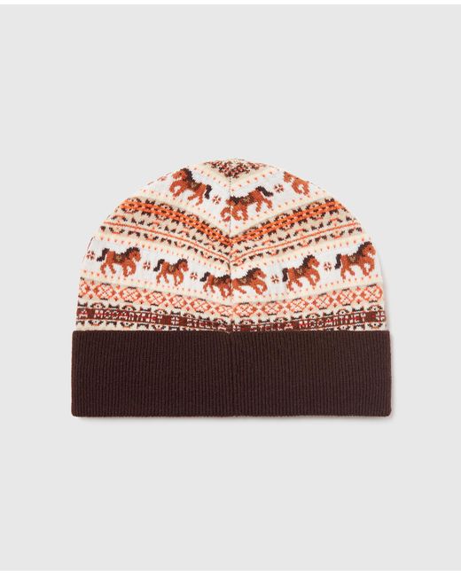 Stella McCartney Pink Fair Isle Wool Beanie
