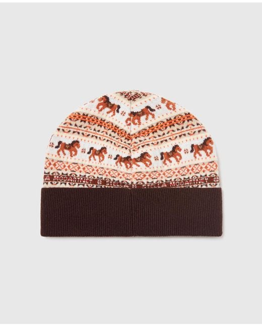 Stella McCartney Pink Fair Isle Wool Beanie