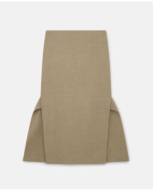 Stella McCartney Natural Mid-rise Wool Midi Skirt