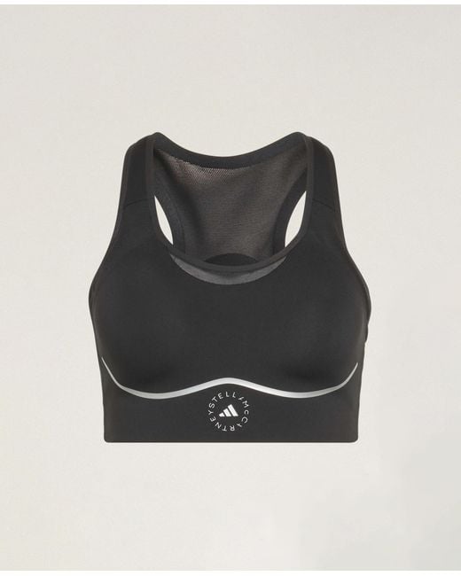 Stella McCartney Black Adidas By Running High-support Sports Bra