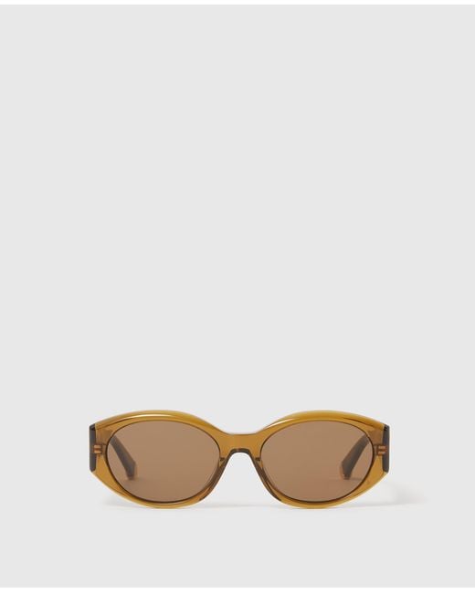 Stella McCartney Natural Logo Oval Sunglasses
